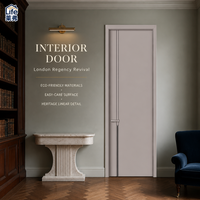 Porte en bois de fabrication industrielle, porte intérieure moderne, porte de chambre, design épuré et élégant, toucher lisse, taille personnalisée, achat en gros, développement