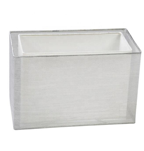 Abat-jour en tissu conique blanc pur en lin E27 E26 pour lampe de table, lampe sur pied - Product Image 6