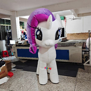 성인용 2m 에어 주입식 조랑말 의상 말 마스코트 코스튬 퍼레이드 품질 생일 성인 동물 할로윈 파티 - Product Image 2