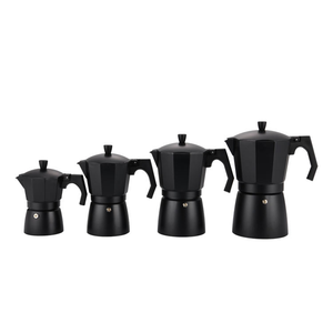 Cafetera Moka de Aluminio con Base de Rosca Negra, Venta al por Mayor, Cafetera Moka Redonda Normal >10, Otras Cafeteras - Product Image 1