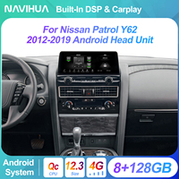Autoradio multimédia Android 12,3 pouces pour Nissan Patrol Armada Y62 Infiniti QX56 QX80, unité principale de voiture, écran, CarPlay, navigation GPS