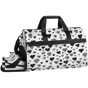 Bolsa de lona para gimnasio deportivo para hombres y mujeres con bolsillo húmedo y compartimento para zapatos para viajes, deportes, entrenamiento físico - Product Image 1