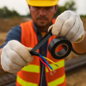 Автомобильный класс ПВХ электроизоляционная лента термостойкая Водонепроницаемая Прочная резиновая клейкая проволока обмоточный рулон - Product Image 4