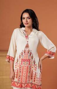 Kurti Pant Designer Coord Set <b>Crop</b> <b>Top</b> and Pant Coord Set Shirt and Trouser Matching Coord Set - Product Image 3