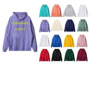 Ensemble de sweat à capuche personnalisé OEM Sweat à capuche mode unisexe avec cordon de serrage Logo personnalisé 100% sweat à capuche en coton - Product Image 1