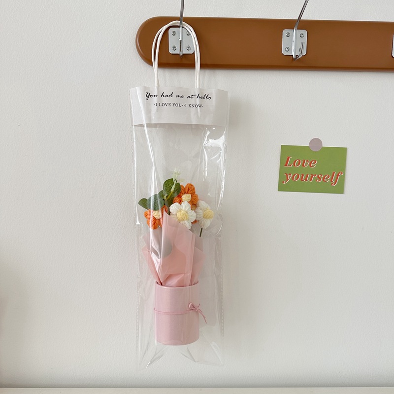 Orange avec sac cadeau transparent