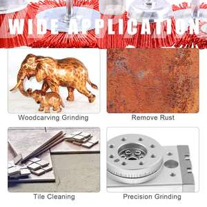 Ensemble de brosses à poncer hexagonales de qualité industrielle et bricolage, 3 pièces, poils en nylon, polissage, OEM personnalisable - Product Image 5