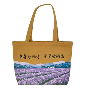 High Quality Eco-Friendly Durable Women'S Foldable Cotton Canvas Tote Bags With Custom Logo