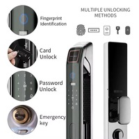 Serrure intelligente Zigbee avec caméra intégrée, lecteur d'empreintes digitales, gestion intégrée, carte RFID, code d'accès et combinaison