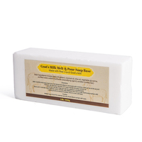 Base de Savon Fondre et Verser Personnalisée 100% Glycérine Blanche Lait de Chèvre, 908g (2lb/1kg)