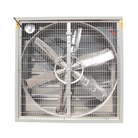 Grands ventilateurs axiaux d'extraction de 36 et 50 pouces avec pales en acier inoxydable, double roulement à billes, pour usage industriel et avicole