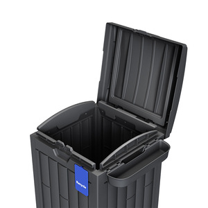 Aantrekkelijk Bruin Design Modern Tuinhuis Gala Vuilnisbak Buiten Kattenbak Gemakkelijk Schoon Te Maken Vuilnisbak Voor Terrastuin - Product Image 5