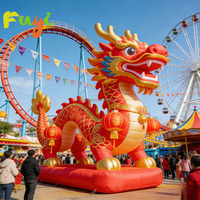 Dragon géant gonflable pour le Nouvel An, décoration de jardin extérieure, modèle de dragon gonflable pour le festival du printemps chinois
