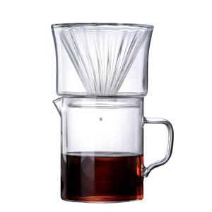 Alto vetro borosilicato fatto a mano a doppia parete caffettiera caratteristica doppio vetro filtro per caffè gocciolante tè urne - Product Image 5