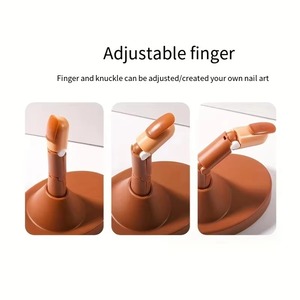 Kit d'<span class=keywords><strong>ongles</strong></span> artificiels en silicone détachables <span class=keywords><strong>pour</strong></span> débutants, main d'entraînement mécanique avec doigts mobiles et base - Product Image 6