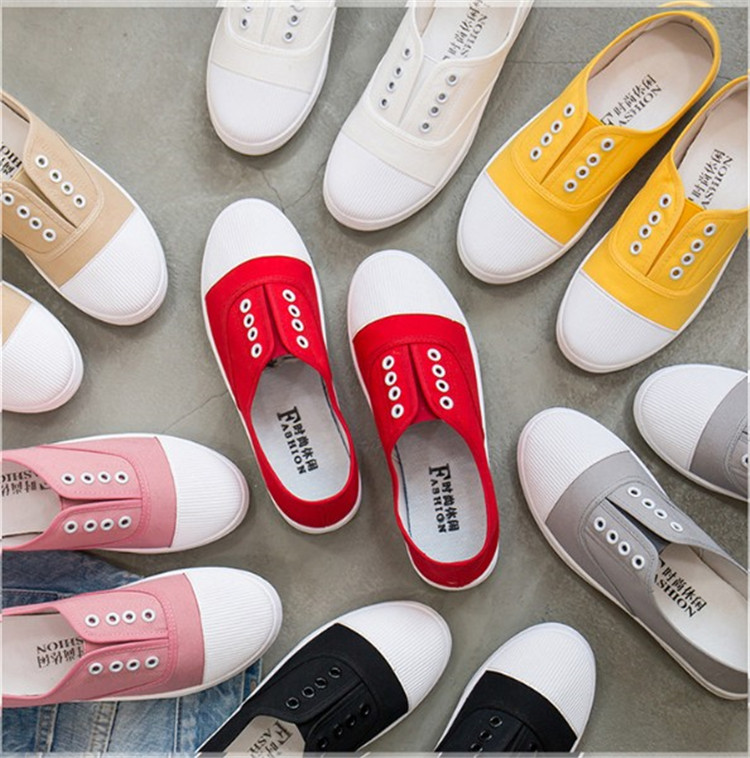 Новые парусиновые туфли с низким верхом, повседневные туфли на плоской подошве для студентов