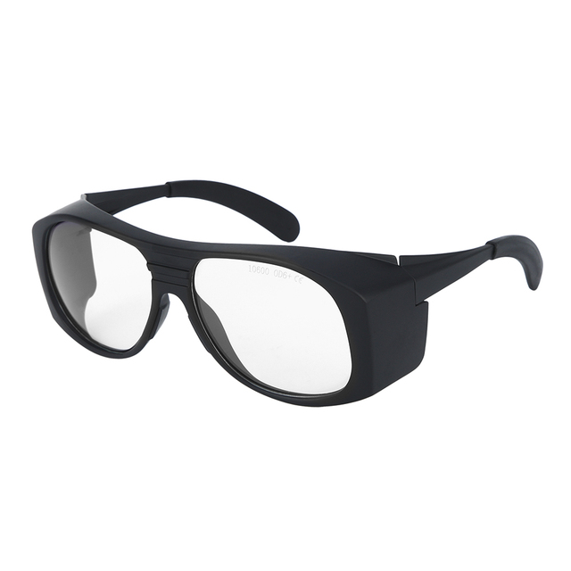 New Design OD6+ Protective Safety Goggles 10600nm CO2 Beauty Eyewear Black Frame EN207 Laser Safety Glasses