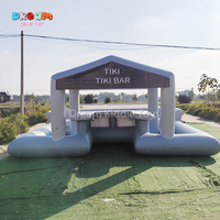 Bar flottant gonflable pour piscine avec canapé, tente gonflable, sièges pour adultes, bar gonflable pour piscine, bar gonflable pour fête dans la cour