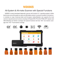 Vente flash Humzor NS666S Lecteur de code OBD2 2 en 1 pour véhicules diesel/essence Ajustement universel Outil de diagnostic USB