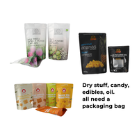 Mini petits sacs refermables imprimés UV personnalisés 1g 3.5g 7g pochette à plat avec fermeture éclair et 3 joints latéraux sacs en mylar zip-lock pour gommeux aliments pour animaux de compagnie