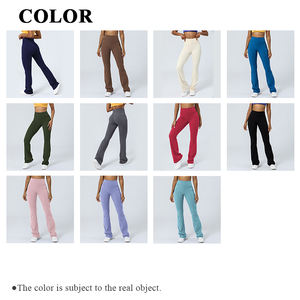 Pantalons de survêtement pour femmes, sensation douce et nude, taille haute, effet push-up, vêtements de danse et de fitness, nylon, couleur unie, leggings de yoga pour femmes - Product Image 3