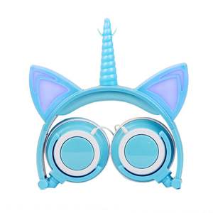 Precio de fabricación de oreja de gato genial <span class=keywords><strong>Kitty</strong></span> unicornio chicas encantadoras <span class=keywords><strong>auriculares</strong></span> - Product Image 2