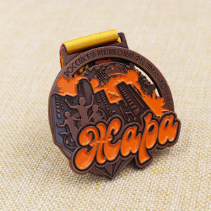 Logo personnalisé Médailles de course sportive Médaillon en cours d'exécution Plaques et trophées d'haltérophilie pour cadeaux de bienvenue - Product Image 5