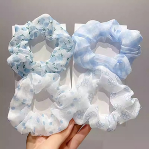 Diadema Elegante para Mujer con Diseño Sencillo y Popular, de Lujo Ligero, con Flor Azul y Blanca, Joyería de Moda al por Mayor - Product Image 2