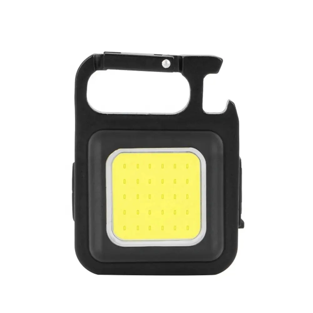 Luz de Flash COB portátil multifunción para exteriores, luz de trabajo recargable USB C, luz de inspección, Mini llavero Led para acampar, linterna