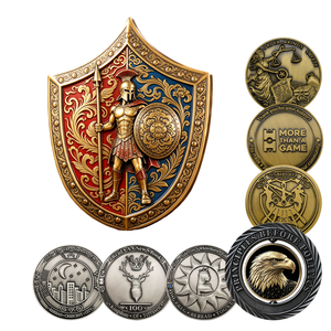 Moneda Conmemorativa Personalizada con Cabeza de León en 3D, Doble Baño de Oro y Plata, Alto Relieve, para Regalos Corporativos - Product Image 1