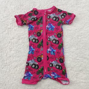 Детский летний комбинезон из бамбука с индивидуальной печатью, боди с коротким рукавом, цельная пижама для новорожденных. - Product Image 1