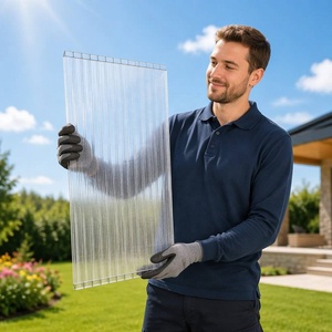 Panneau solaire PC 4mm 6mm 8mm 10mm, <span class=keywords><strong>plaque</strong></span> en <span class=keywords><strong>polycarbonate</strong></span> alvéolaire double paroi, panneau isolant léger pour toit de carport DIY - Product Image 4