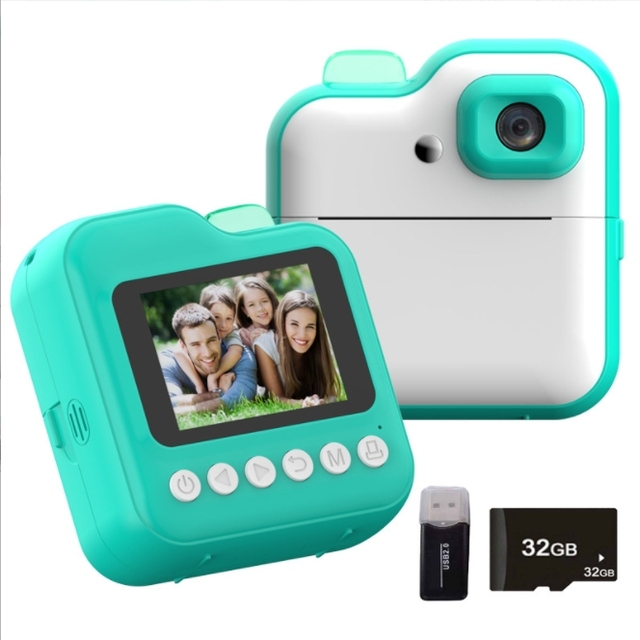Digital Camera with Print Paper 57mm Thermal Paper Kids Instant Camera Type-C Charging Kids Print Camera for Birthday Gifts