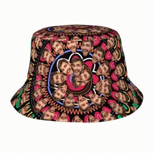 Custom Summer Beach Travel Bucket <b>Hat</b> <b>for</b> Men Women Hand Drawn Cartoon Design Personalized Photo <b>Hat</b> <b>for</b> Outdoor Adventures - Product Image 1