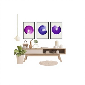 ชุดโครงโต๊ะ MDF 3 ชิ้น ดีไซน์ทันสมัย พิมพ์ลายสีสันสดใส ขนาด 50x35 ซม. สำหรับงานศิลปะติดผนังแบบมีกรอบ - Product Image 1