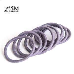 Élastiques à cheveux en coton Z2SM gris, haute élasticité, usage quotidien, procédé de tissage - Product Image 5