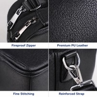 Sac de rangement portable en cuir PU ignifuge, pochette organisatrice électronique, étui de transport étanche et anti-poussière avec fermeture éclair