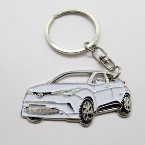 Chiave per auto con smalto in metallo argento personalizzato - Product Image 4