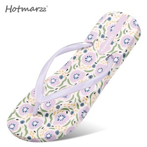 Phụ nữ <span class=keywords><strong>Flip</strong></span> <span class=keywords><strong>Flops</strong></span> PVC dép dép tùy chỉnh bán buôn Giày mùa hè hoa in phẳng gót chân nhẹ flipflops ngoài trời - Product Image 2