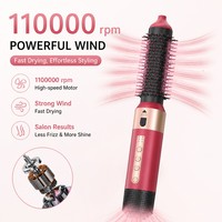 Brosse coiffante à air chaud Torlin 6-en-1 avec 3 réglages de température (72°C-93°C-125°C), fonction Cool Shot, cordon de 200 cm, prises EU, US, UK, pour boucler, lisser et volumiser