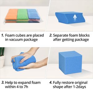 Wanfeng Cubierta de Bloques de Espuma de Color Personalizado, Trampolín Esponja Bloque de Espuma, Juguete para Niños, Cubo de Espuma Suave para Muebles - Product Image 6