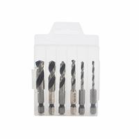 Jeu de forets hélicoïdaux Tebak à trois pointes en acier rapide avec manche hexagonal de 1/4 pouce pour le travail du bois