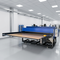Presse à chaud hydraulique commerciale bleue 40x48 pouces (100x120 cm) à double station pour sublimation textile