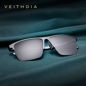 Veithdia Men's Square Sunglasses Aluminum Magnesium <b>Frame</b> Polarized TAC Lenses UV400 Anti Glare Driving Fishing Outdoor Sports - Product Image 2