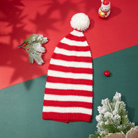 Sombrero de Navidad rojo clásico Syh1042, sombrero de Papá Noel de felpa de Navidad con ribete de piel sintética blanca y Pompón para escenas del día de Navidad en la playa