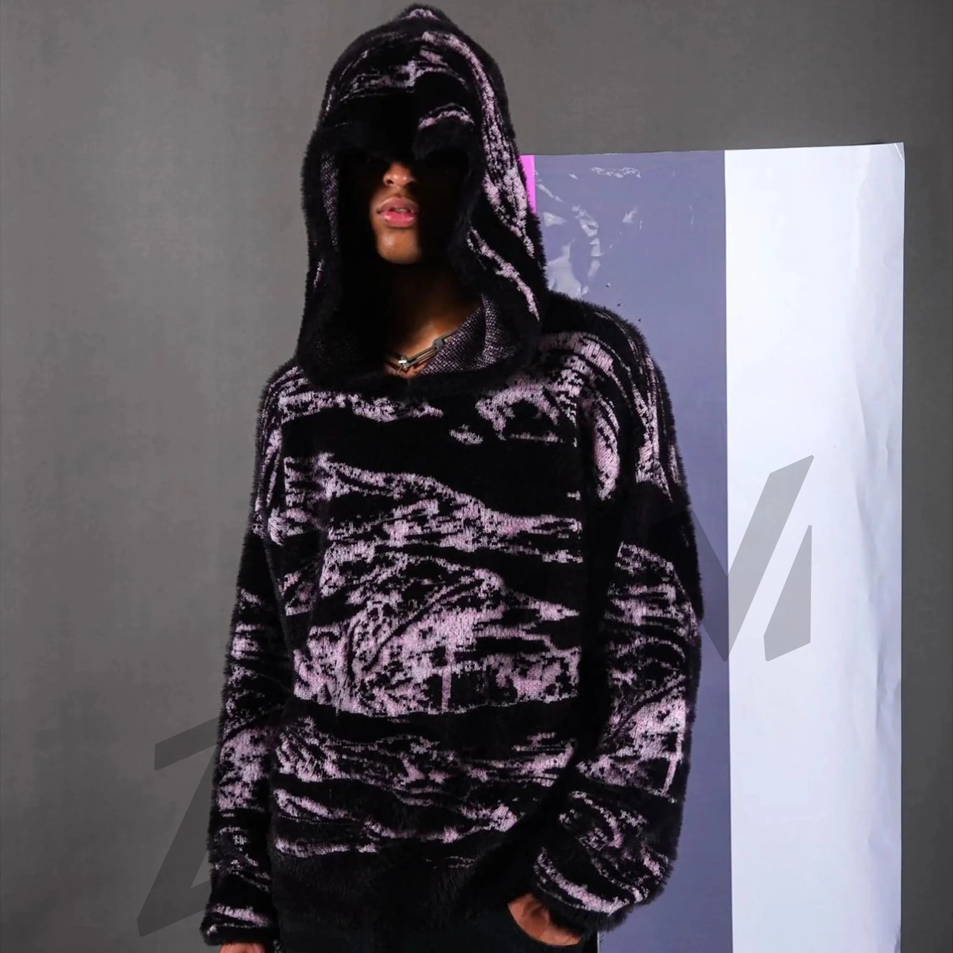 ZSSM hersteller benutzerdefinierte hoodie Übergröße 600 gsm baumwolle digitale vlies kapuzenpullover und jacquard geflochtenes hoodie für männer
