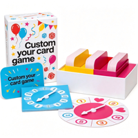 Jeu de cartes éducatif personnalisé avec boîte rigide |   Cartes à Jouer en Papier Noir pour Jeux de Société Amusants pour Enfants et Impression