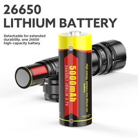 Lampe torche LED exclusive transfrontalière à haute intensité, éclairage extérieur ultra-lumineux, affichage numérique, mécanique