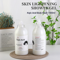 Gel Douche Éclaircissant à l'Acide Kojique 1900ml Grande Capacité Nettoyage en Profondeur Hydratant Unifiant le Teint