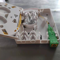 Kabel Drop datar FTTH dalam ruangan, SC APC SC UPC komunikasi kabel Patchcord 1310nm diakhiri kabel Patch serat optik POE 4G
